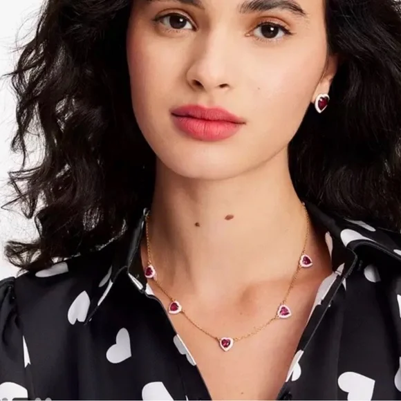 Kate Spade Sweetheart Station Necklace NWT Dustbag Included - Picture 3 of 10